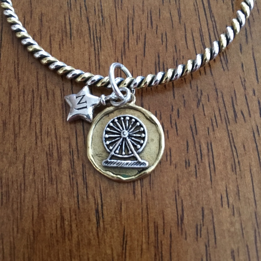 Waxing Poetic Sterling Silver & Brass NJ "Down the Shore" Charm